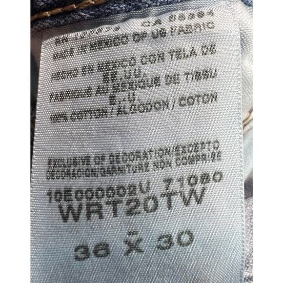 Wrangler Men's Relaxed Bootcut Blue Denim Work Jeans - Size 36x29 *READ* - Picture 6 of 7